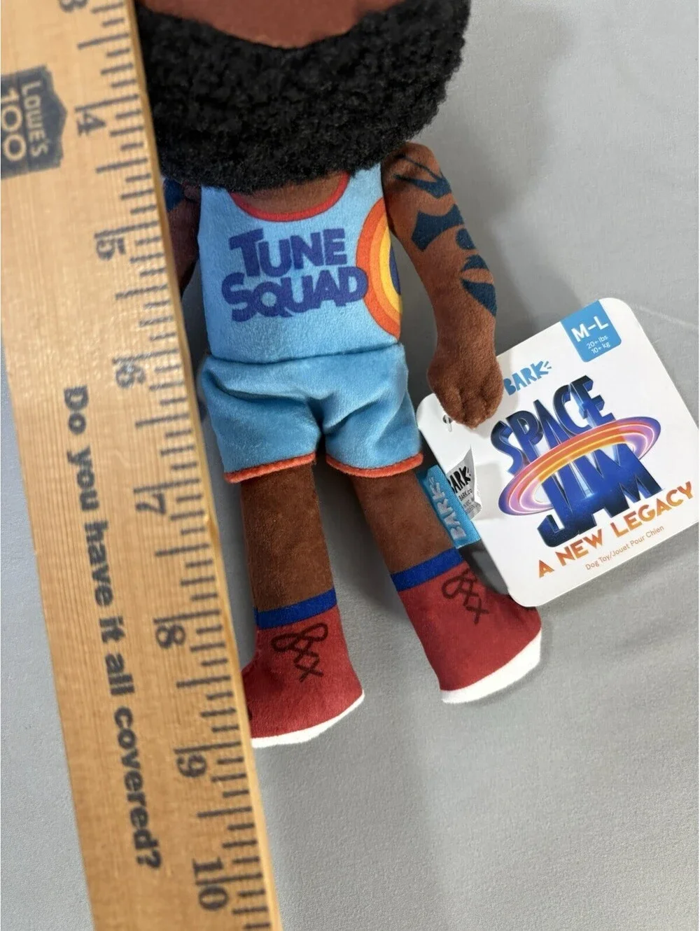 BARK Space Jam A New Legacy LeBron James Tune Squad Plush Dog Toy M-L NWT